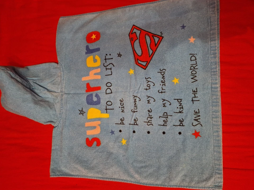 Superman Poncho Hooded Towel - Image 2 of 3