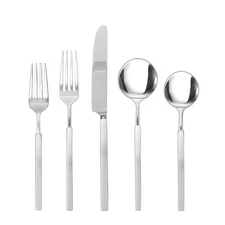 Jaxson 18/10 Stainless Steel Flatware, 5 Piece Place Setting With Table Knife...