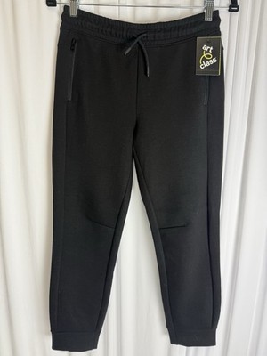 Art class zippered pocket tapered ankle sweatpants black girls size large 10/12