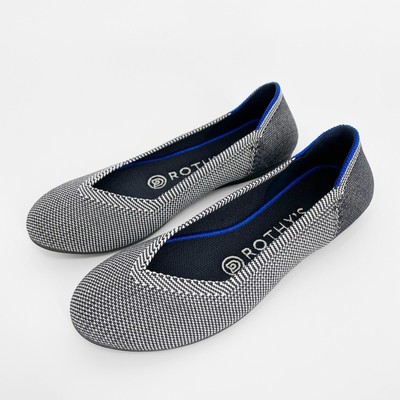 Rothy s Grey Birdseye Ballet Flats Women s Slip On Shoes Capsule Gray New Size 5