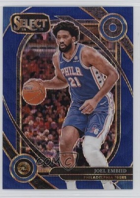 2024-25 Panini Select Courtside Blue Wave Prizm 11/75 Joel Embiid #236 1l2