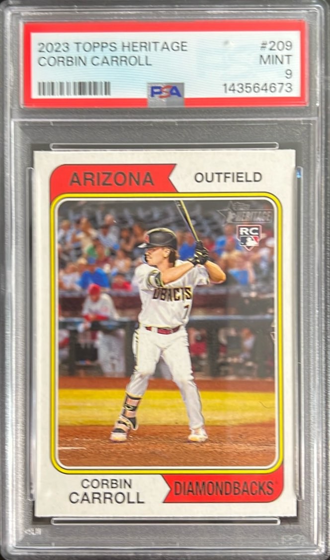 2023 Topps Heritage Name-Position Swap Variations#209 Corbin Carroll