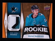 2018-19 Upper Deck Rookie Materials Patch 3/25 Dylan Gambrell #RM-DG Patch z1b