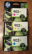 Genuine HP 902XL Color Ink Cartridges 3-pk Cyan Yellow magenta unboxed hp 902 xl