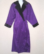 VTG Satin Velvet Victoria's Secret Gold Label Robe Sz M/L Damask Lounge Luxury