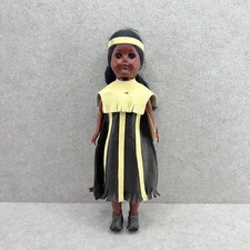Carlson Dolls Play Doll 11 In Vintage Girl Black Hair Brown Eyes Vinyl DOLL A110