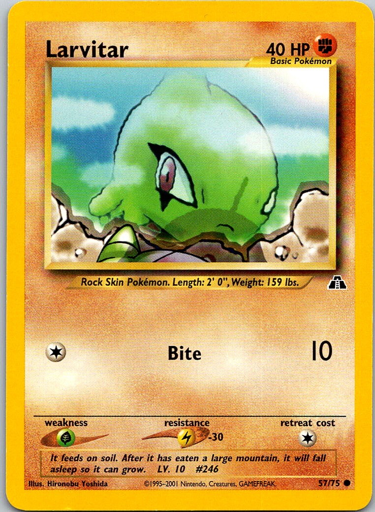 Larvitar Neo Discovery 57/75 Common LP