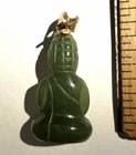 Vintage Mini Guan Yin Jade Pendant Buddha Green Jadeite Kwan Yin 冰透绿色玉观音 翡翠A货 1” — photo 2