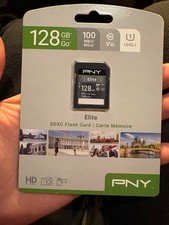 New PNY 128 GB SDXC Flash Card SD Card P-SD128U1100EL-GE