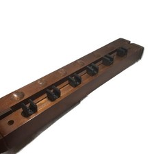 2-Piece Wooden Wall-Mounted 6-Cue Pool Stick Rack Holder