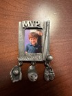 Pewter Colored Decorative Sports Baseball Theme Pin That Holds A 1x0.75 Inch Pin — photo 1