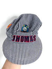 Thomas the Tank Engine Train Kids Striped Conductor Cap Hat Embroidered Kidcore