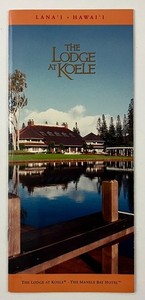 1998 Lana'i Hawaii The Lodge At Koele Resort Hotel Vintage Travel Guide Brochure