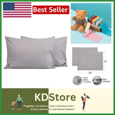 2 Pack Microfiber Toddler Pillowcases - Soft, Cozy, Adjustable Fit