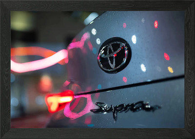 Rainy Toyota Supra Zeichnung Gerahmtes Wandbild Poster Leinwanddruck Bild