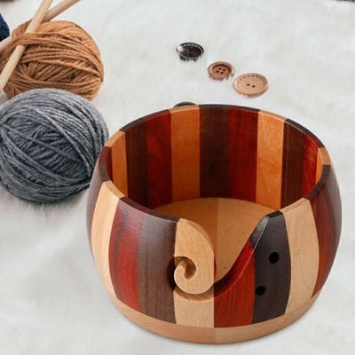 Holzgarn Garnschale Schüssel Handstrickgarn Bowl Wollschale Stricken Häkeln holz