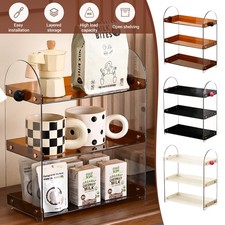 3-Tier Acrylic Bathroom Organizer Shelf for Cosmetic Perfume Makeup Toy Spices