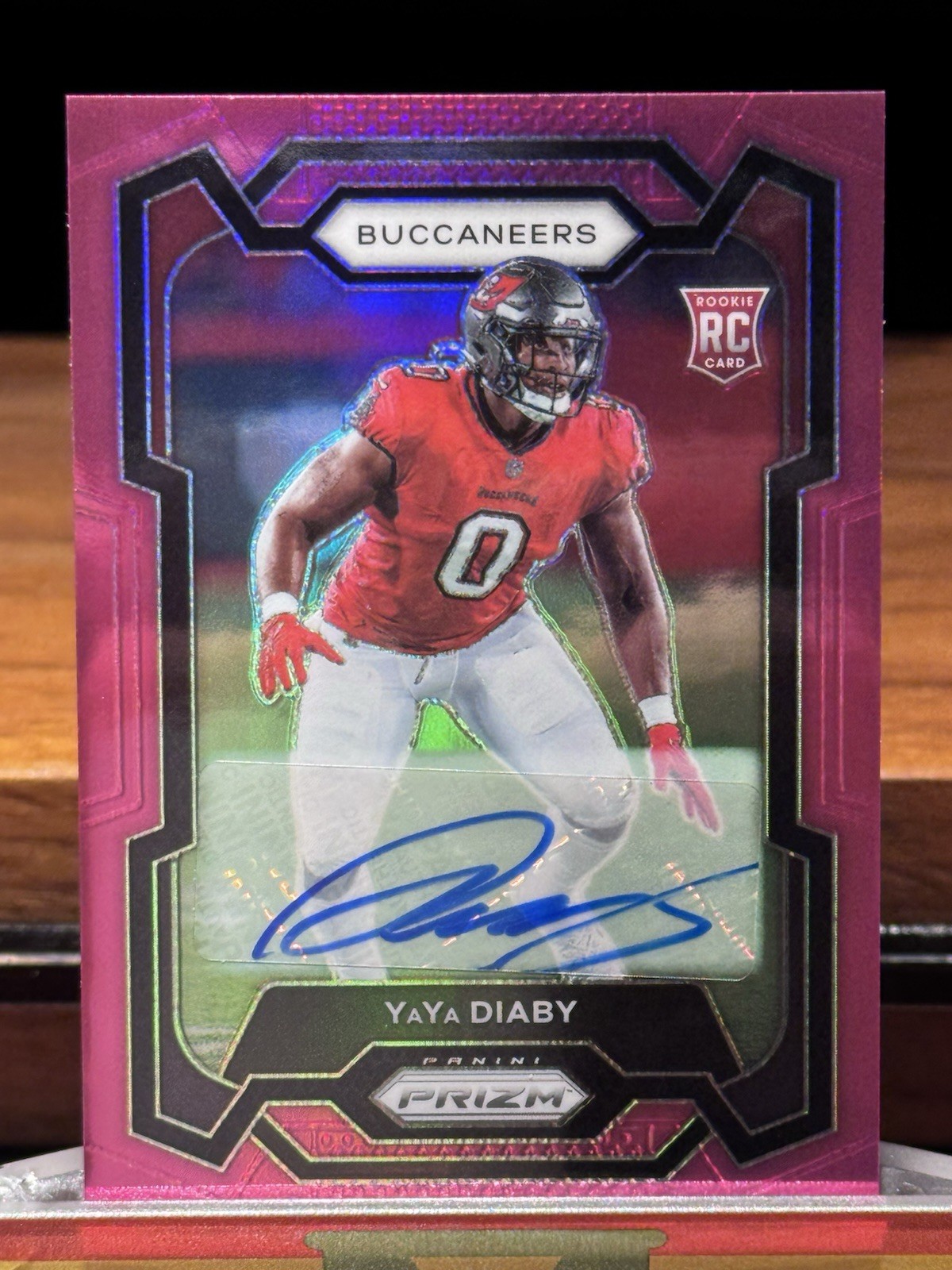 2023 Panini Prizm Rookies Pink Prizm Auto YaYa Diaby #394 Rookie Auto RC