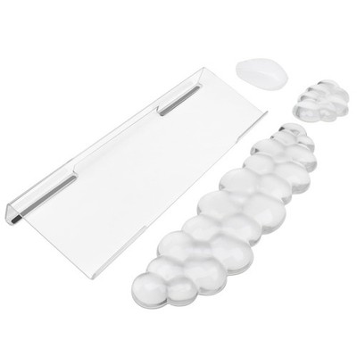 Acrylic Transparent Computer Keyboard Stand with Gel Cloud Keyboard and Mouse...