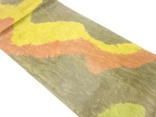 7578417: JAPANESE KIMONO / NAGOYA OBI / SILK / WOVEN BOKASHI PATTERN