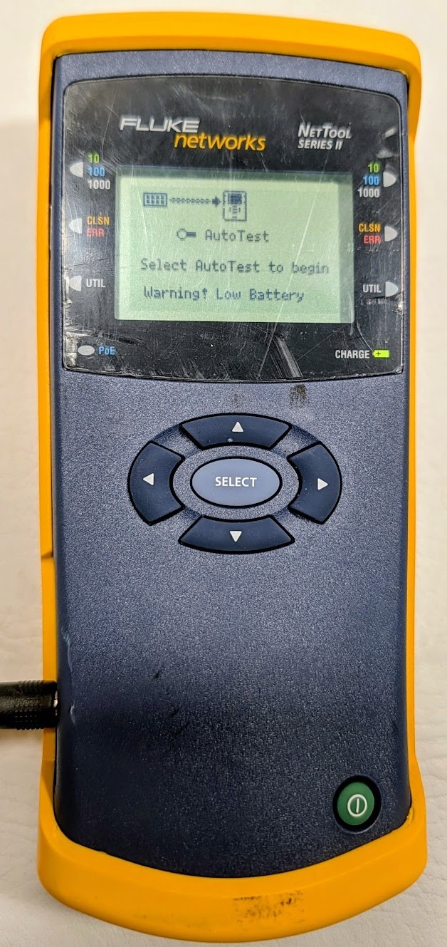 Fluke Networks NetTool Series II Inline Network Tester Meter Tested Powers On