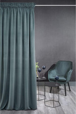 KRISTI Tenda in Velluto Con Fettuccia Arricciatenda - Termica, Oscurante per Cam