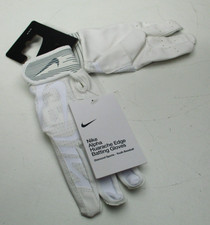 Nike Alpha Huarache Edge Batting White Gloves Unisex Youth Medium