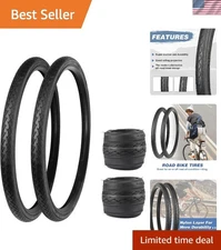 2 Pack 700C Road Bike Tire 700 * 35C Bike Replacement Tire,Folding Replacemen...