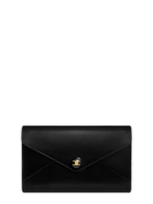 CELINE $1900 Black Envelope Chain Wallet Bag New