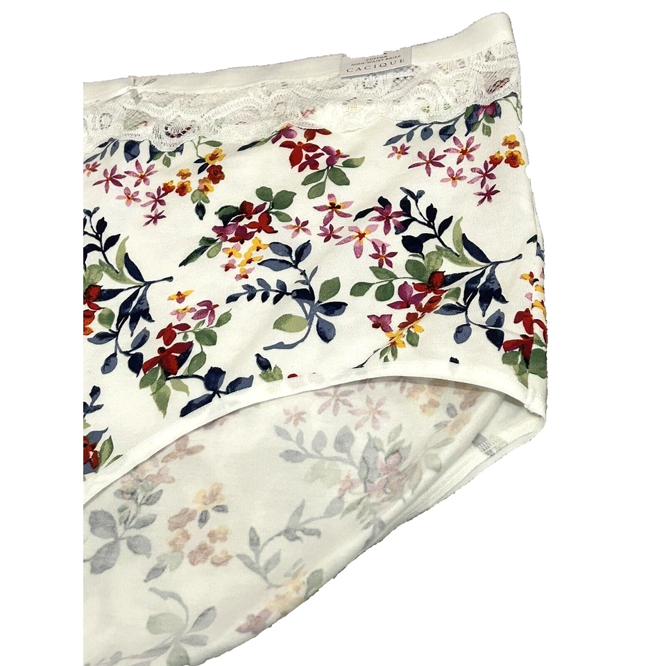 Новый с Ярлыками Lane Bryant белый и красный цветочный эластичной высоты ноги трусики в 3 X 26 28 - Изображение 4 из 4