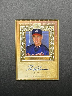 2025 Topps Gilded - Tom Glavine #HAFA-TG Gold Framed Auto /99 Atlanta Braves
