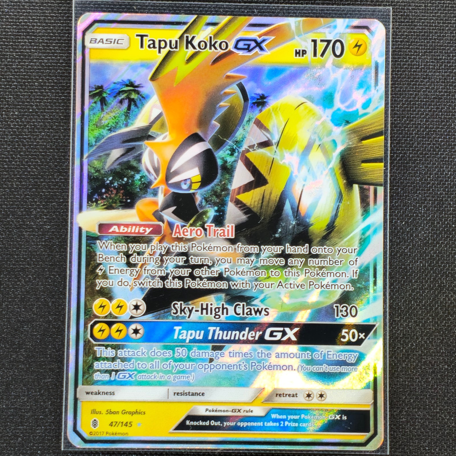 Tapu Koko GX - 47/145 - Ultra Rare - Guardians Rising - Pokemon Card - NM/M