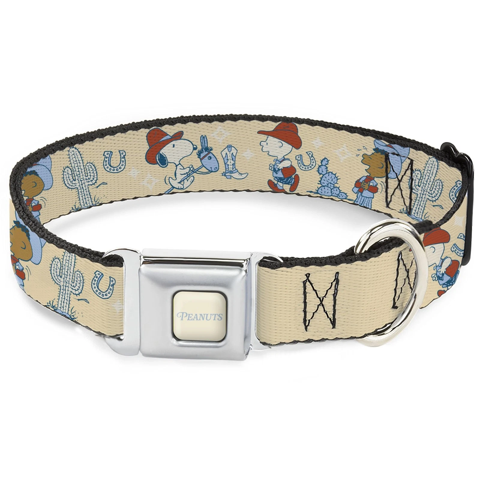 Peanuts Worldwide LLC Pet Collar, Dog Collar Metal Seatbelt Buckle, Peanuts Snoo