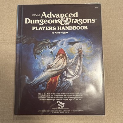 TSR - AD&D - Players Handbook - 1st Ed (2nd Cover, Orange Spine, 11th) VG
