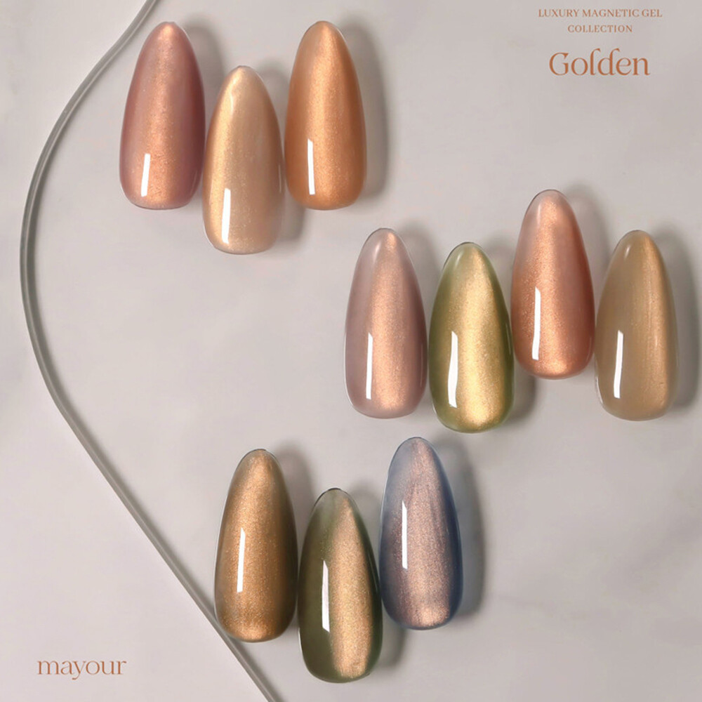 Mayour Golden Magnet Gel Nail Polish 10ml 10 Color K-Beauty | eBay