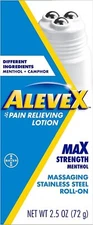Alevex Pain Relieving Lotion 2.5Oz Camphor Menthol Arthritis Muscle Pain Relief