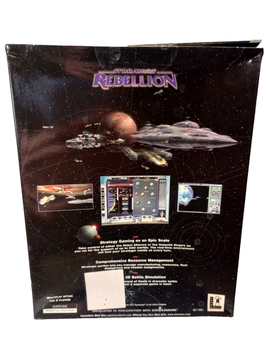 Vintage LucasArts Star Wars Rebellion Big Box PC 1998 BRAND NEW SEALED FREE SHIP - Picture 2 of 7