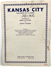 MIKE STOLLER Signed Autograph "KANSAS CITY" Sheet Music JSA COA MIKE STOLLER Signed Autograph "KANSAS CITY" Sheet Music JSA COA