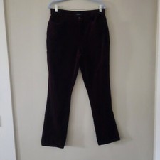 Chaps burgundy straight leg pants size 12 womens career pants velvet