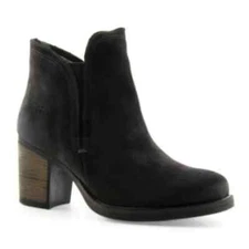 Bos. & Co. Belfield Portugal Women's Black Suede Heels Ankle Boots US 8.5 EU 39