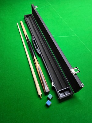 2-teiliges Poolqueue mit Mittelgelenk, schwarzer Hartschalenkoffer & 2 Kreiden. Tolles Set! NEU