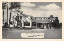 Brunswick Georgia Sylvia's Tourist Court Amoco Gas Vintage Postcard AA20573