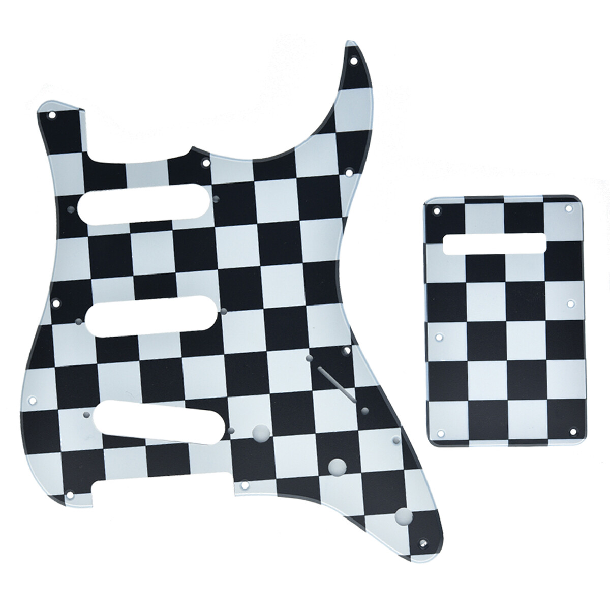 Engraved Pickguard & Free Tremolo Cover In Glossy White Acrylic Design 3 For Fender Stratocaster Hsh Hss Sss Setups Available - Foto 6