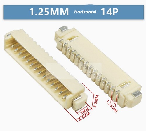 MX1.25MM Horizontal/Vertical SMD Sockets With/Without Cover 2P/3P/4P/5P/6P-16P - Picture 39 of 44