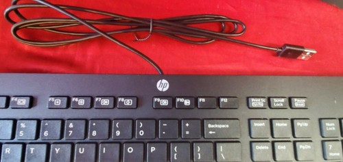 HP Ultra Slim Wired Black USB Keyboard US Version 803181-001 - Picture 10 of 10