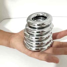 Male Weight Heavy Ball Stretcher Stainless Steel Magnetic Penis Ring Stretching