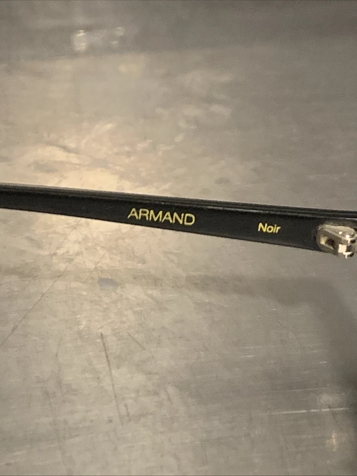 Rare Authentic Anne et Valentin ARMAND 4L 37mm Black Noir Glasses France - Image 2 of 4