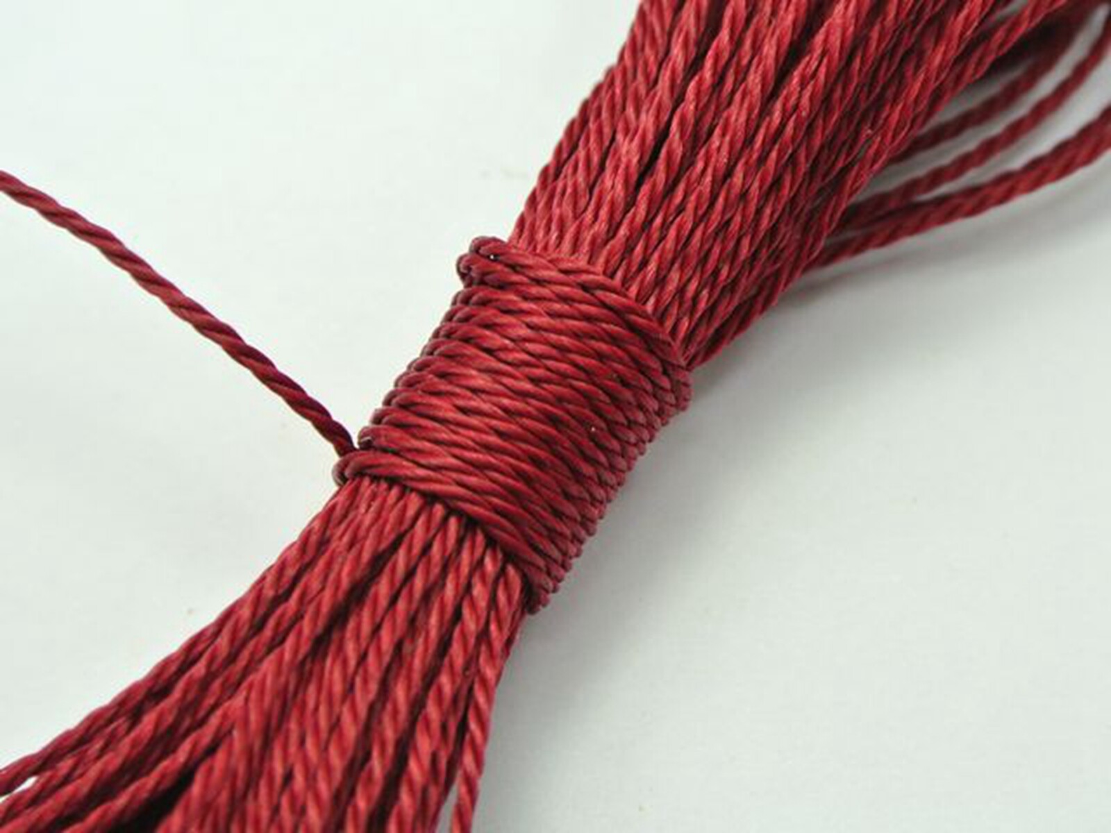 50 Meters Burgundy Waxed Polyester Twisted Cord 1mm Macrame String Linen Thread