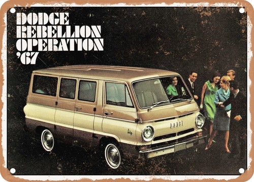INSEGNA IN METALLO - 1967 Dodge Sportsman Wagon Pubblicità d'epoca - Foto 1 di 2