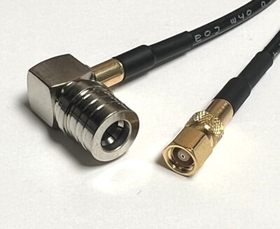 SMC Female to QMA Male Angle Pick Your Length Jumper ACI100 Coax Cable USA LOT